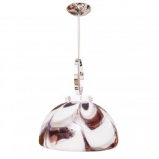 White and burgundy swirl pendant